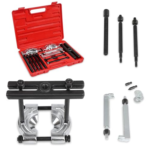 ABN Bearing Puller Kit - 14 Piece 5 Ton Automotive Bearing Separator - 2 and 3 Inch Jaw Splitting Gear Puller Tool Set - Image 1