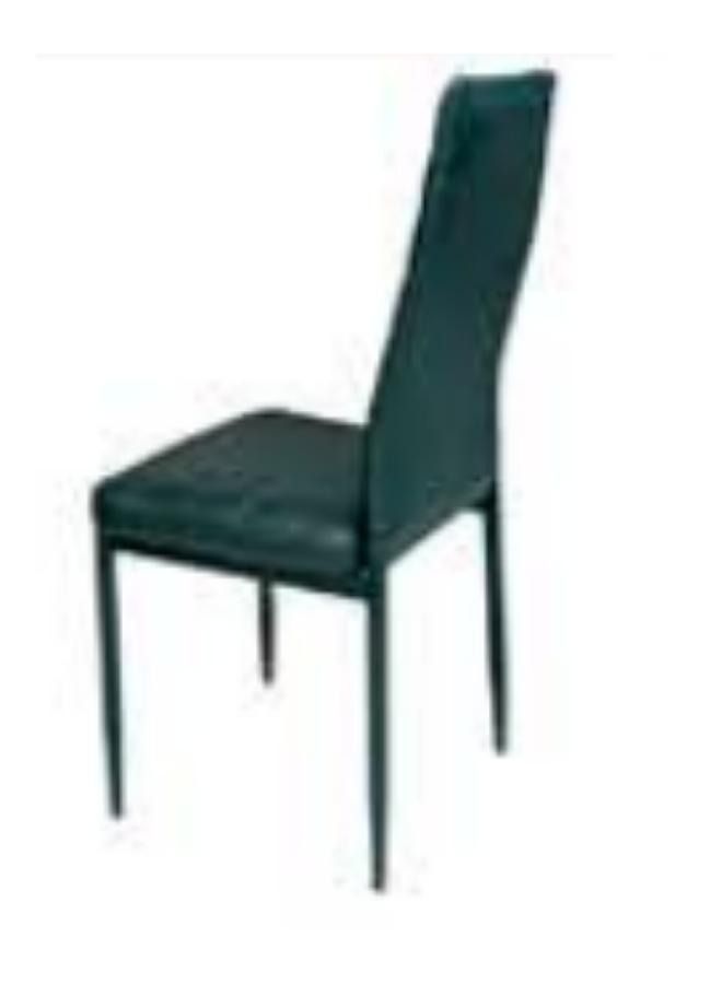 SULSHA 4 Seat Modern Glass Top Dining Table With Leather Poshish Chair - Image 3