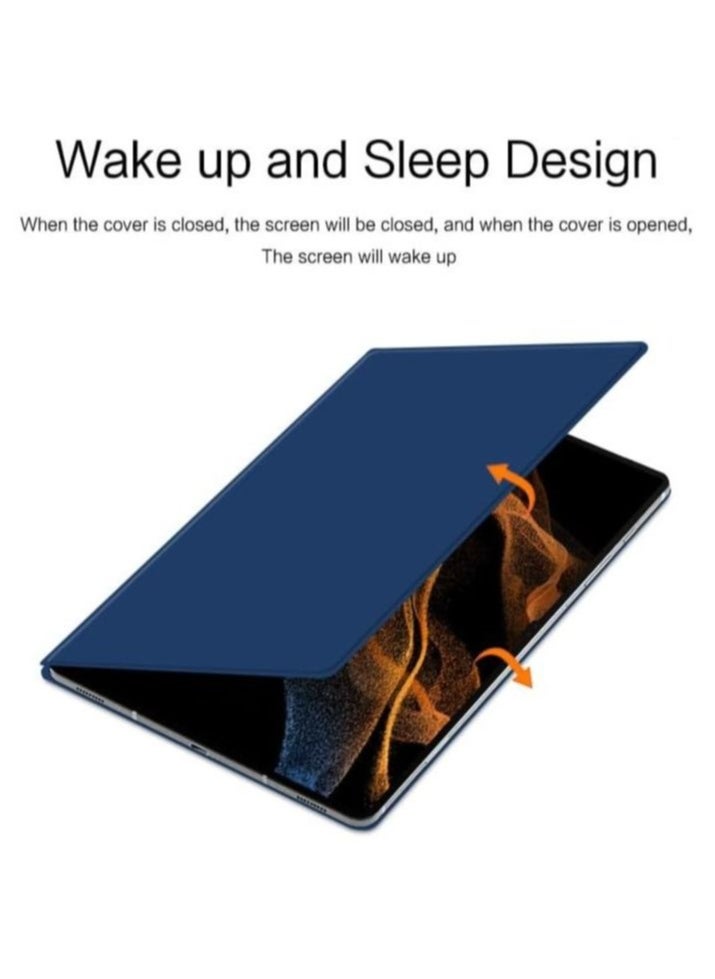 Generic - Samsung Galaxy Tab S9 Ultra/S10 Ultra Case 14.6 inch Ultra Thin Smart Magnetic Cover With Pen Slot Leather Shell Sleep Wake-Up - Image 1