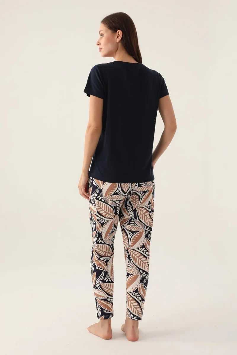 ارنيتا Patterned Crew Neck Women's Pajama Set, 100% Cotton