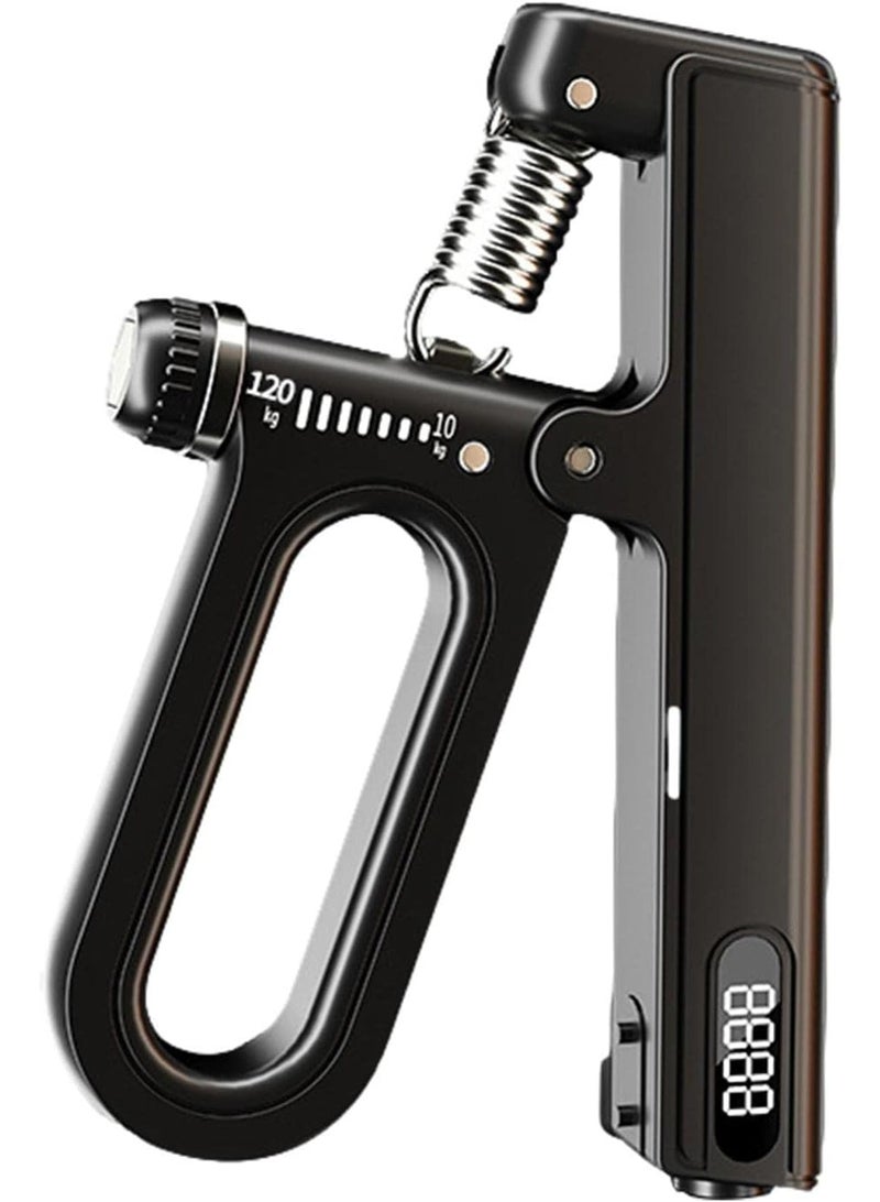 قبضة يد رياضية احترافية قابلة للتعديل (10-120 كجم) مع شاشة عداد رقمي - مقوي سواعد وأصابع لتمارين اللياقة البدنية وإعادة التأهيل - متعدد الألوان - Image 2