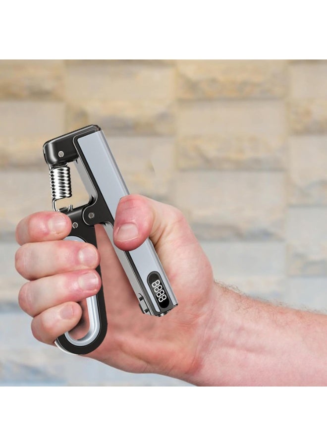 قبضة يد رياضية احترافية قابلة للتعديل (10-120 كجم) مع شاشة عداد رقمي - مقوي سواعد وأصابع لتمارين اللياقة البدنية وإعادة التأهيل - متعدد الألوان - Image 4