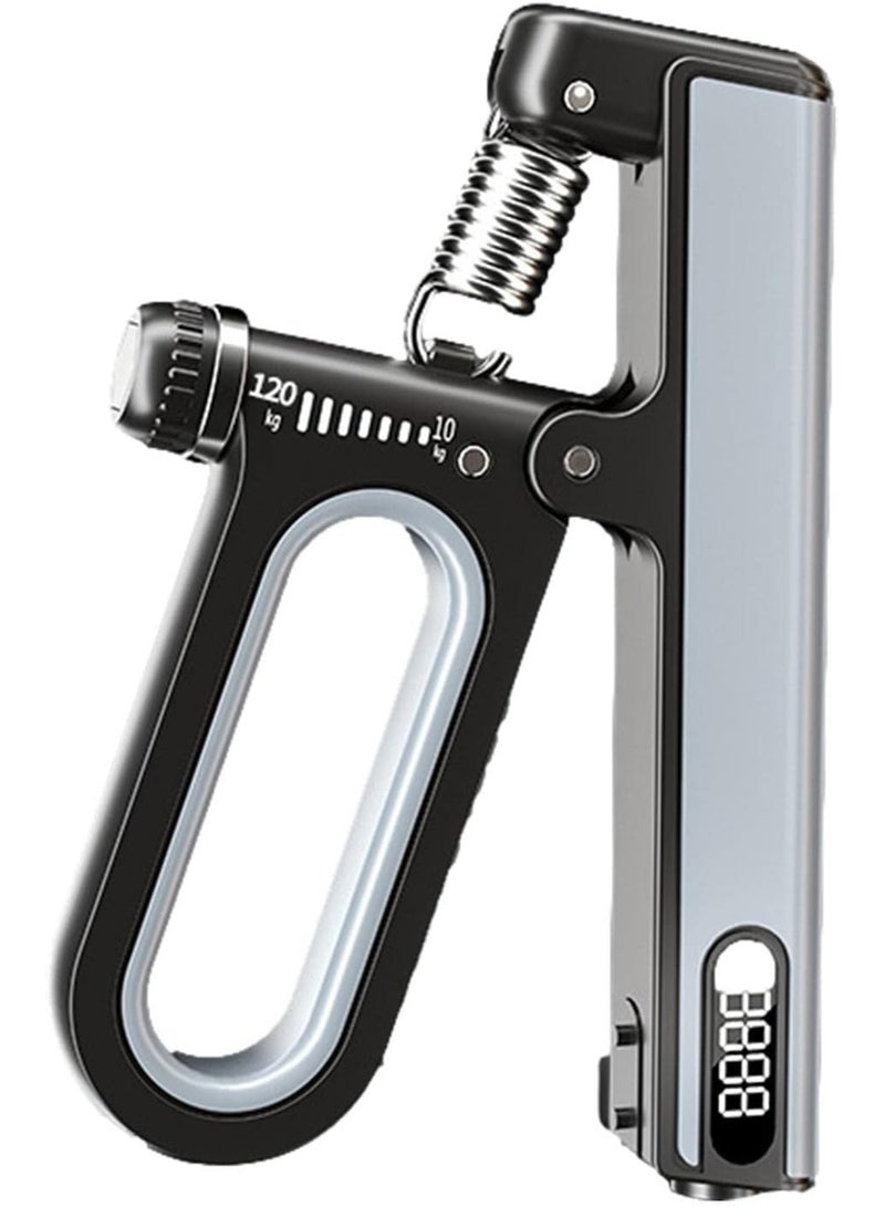 قبضة يد رياضية احترافية قابلة للتعديل (10-120 كجم) مع شاشة عداد رقمي - مقوي سواعد وأصابع لتمارين اللياقة البدنية وإعادة التأهيل - متعدد الألوان - Image 3