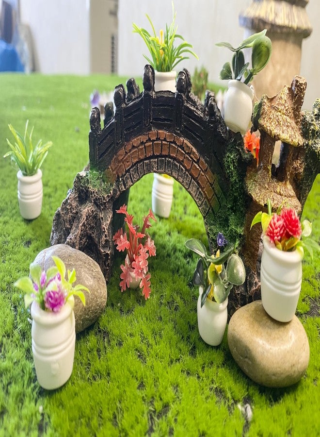 HETRUUOP 18 PCS Mini Artificial Flowers Plants Decor for Dollhouse Resin Tiny Potted Plants for Crafts Micro Miniature Cactus for Fairy Garden Dollhouse Micro Landscaping Decoration - Image 4