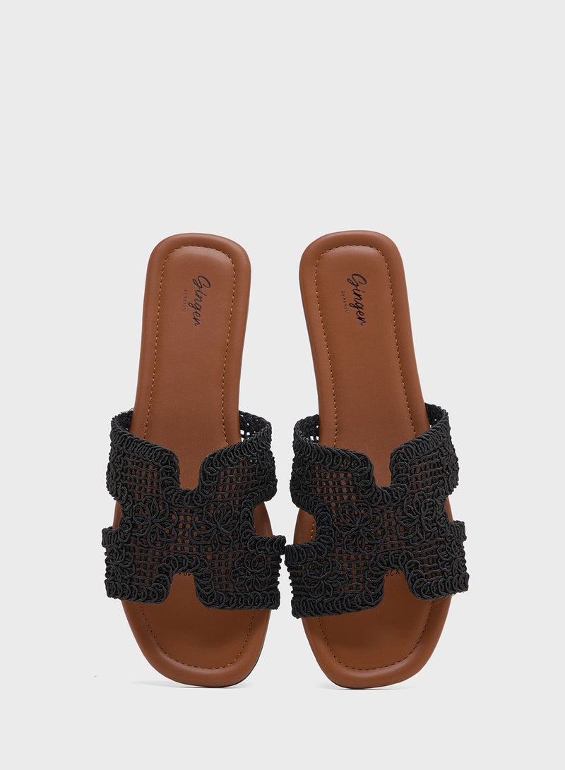 جينجر صندل نسائي مسطح - Image 4