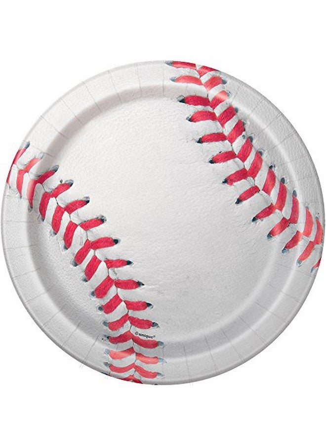 Unique Baseball Party Dessert Paper Plates 7" 8 Ct. - Image 1