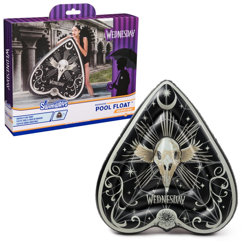 Swimways Wednesday Oversized Pool Float, Inflatable Pool Floats & Kids Pool Toys, Swimming Pool Accessories & Beach Essentials for Teens Aged 14 & Up - Image 1