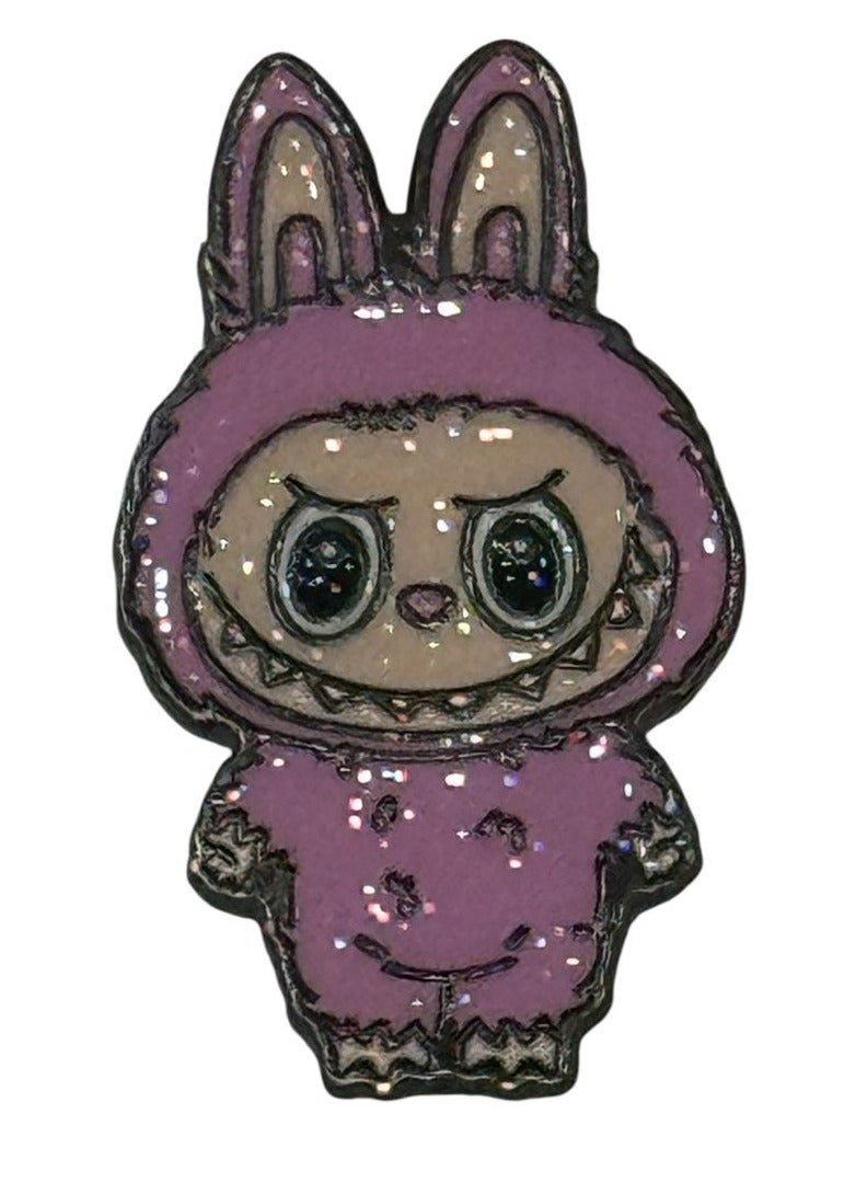 لابوبو ملصق معدني - شعار لابوبو (وردي)