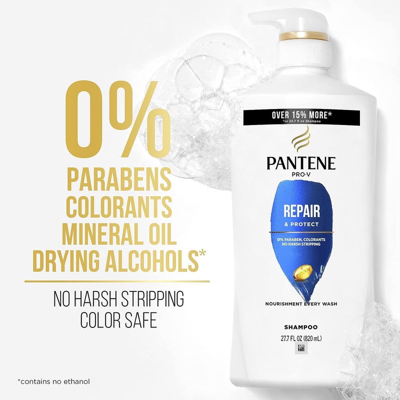 Pantene Shampoo, Conditioner and Hair Treatment Set, Repair & Protect for Damaged Hair, Safe for Color-Treated Hair - Image 2