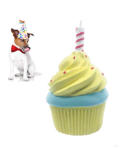 Lanco Dog Birthday Cake Toy Squeaky Dog Toys Dog Puppy Birthday Gift Dog First Birthday 100 Natural Rubber Happy Birthday Dog Toy for Small Medium Large Dogs Handmade - Image 1