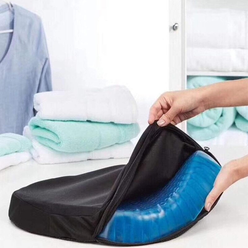Extra Thick Gel Cushion Seat Pad - Cooling Egg Grid Chair Cushion for Office Workers, Drivers and Wheelchair Users, Breathable Design for Hip and Tailbone Comfort - Image 4