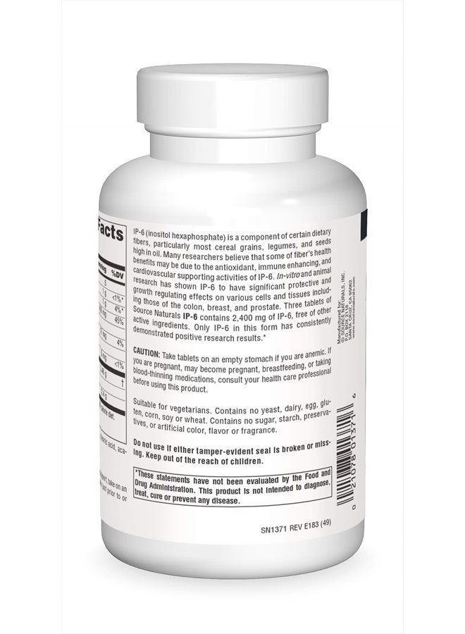 SOURCE NATURALS IP-6 Tablet, 180 Count - Image 2