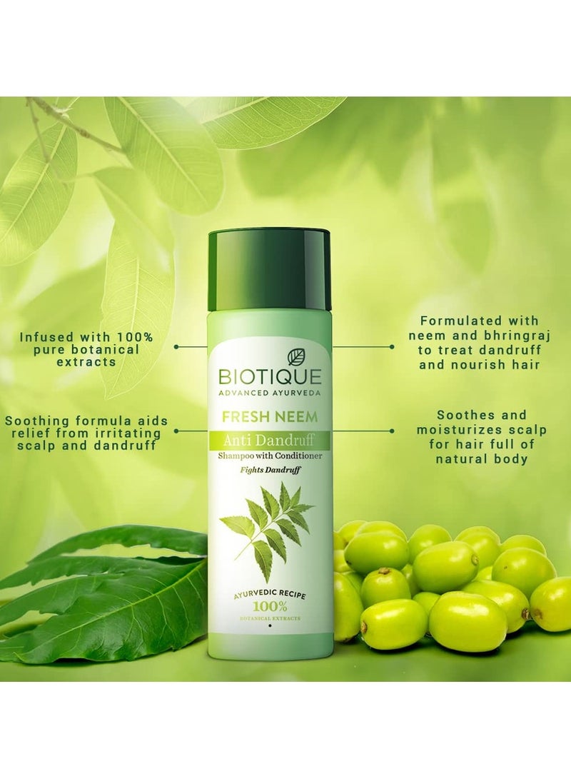 بيوتيك بلسم شامبو النيم الطازج المضاد للقشرة يتحكم في قشرة الرأس ويقلل من جفاف الشعر وتقشره ويجعل الشعر لامعاً 190 مل - Image 3