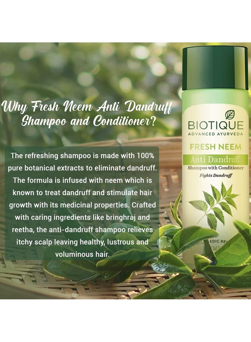 بيوتيك بلسم شامبو النيم الطازج المضاد للقشرة يتحكم في قشرة الرأس ويقلل من جفاف الشعر وتقشره ويجعل الشعر لامعاً 190 مل - Image 5