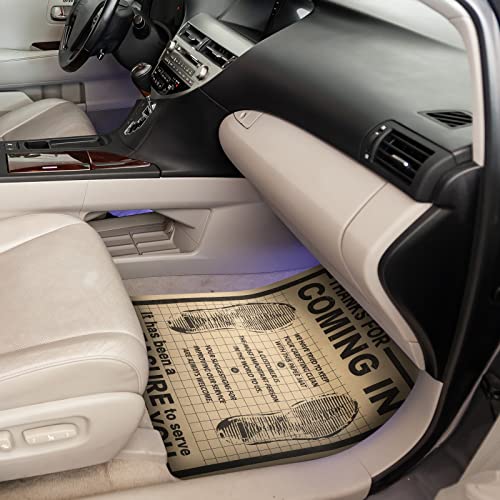Woanger 800 Pcs Bulk Disposable Car Paper Floor Mats Automotive Kraft Paper Floor Mats for Vehicles Printed with Cute Footprint and Words for Car Dealerships 20 x 16 Inch(Brown) - Image 4