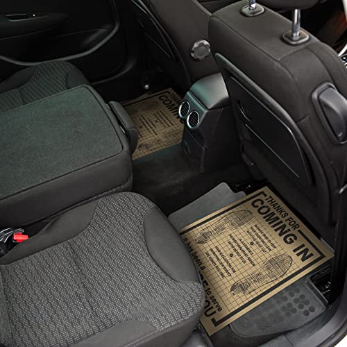 Woanger 800 Pcs Bulk Disposable Car Paper Floor Mats Automotive Kraft Paper Floor Mats for Vehicles Printed with Cute Footprint and Words for Car Dealerships 20 x 16 Inch(Brown) - Image 5