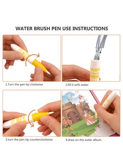 KASTWAVE 4-Piece Cartoon Water Coloring Magic Book With Water Pen For Toddlers And Kids  - Image 3