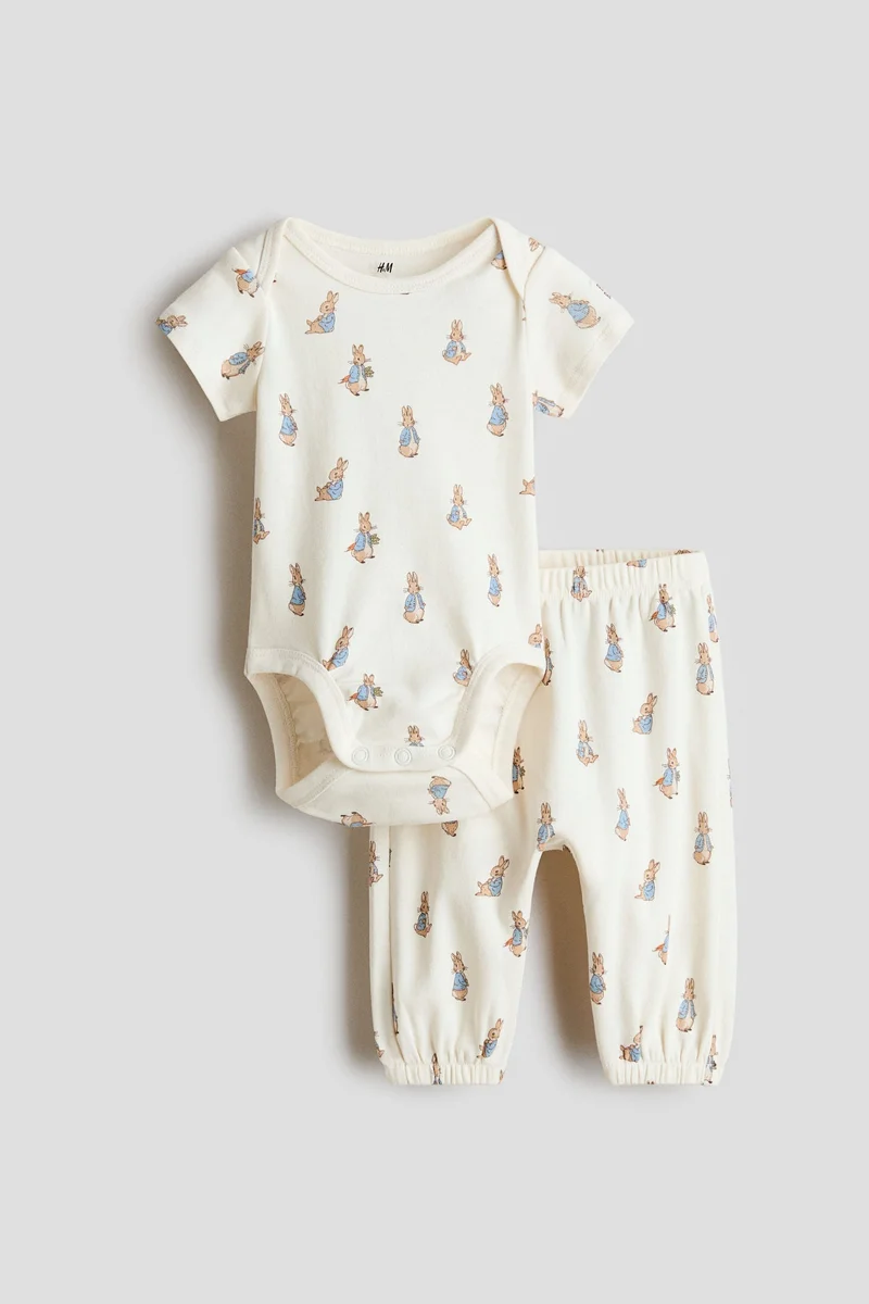 H&M 2-piece printed cotton set