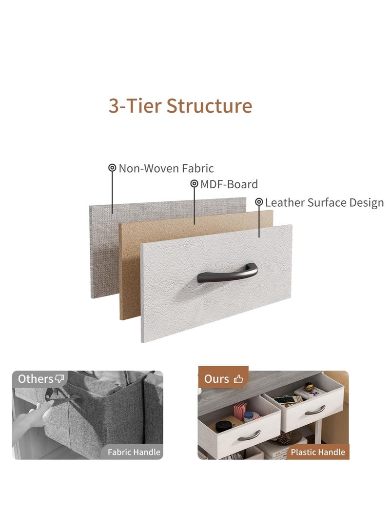 ZUIHAO Sofa Table with 2-Tier Storage Layers Console Table with 2 Cabinet,Console Display Shelf Kitchen Storage Cabinet for Dining Room Couch Living Room Grey 85 X 35 X 75cm - Image 5