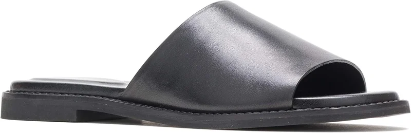 Hush Puppies HUSH PUPPIES Black Leather Slip-On Sandals