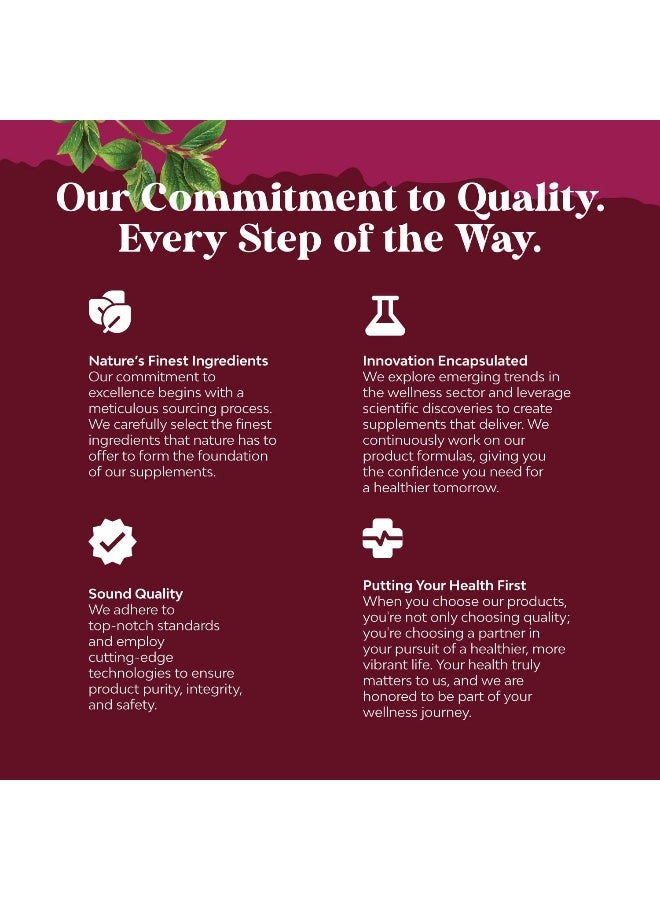 Natures Craft كبسولات دي مانوز مع مستخلص التوت البري - كبسولات دي مانوز لتنظيف الكلى ودعم الكبد وصحة المسالك البولية للنساء - كبسولات دي مانوز 1000 ملغ مع الكركديه والهندباء 60 عدداً - Image 5