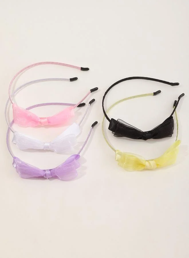 Take Two  Set of 5 - Mesh Bow Headband for Women | Best Price UAE