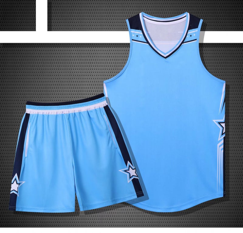 Factory American Middle School Basketball Jersey Training Suit Sports Adult Summer Quick Dry Children Basketball Suit Suit - Image 1