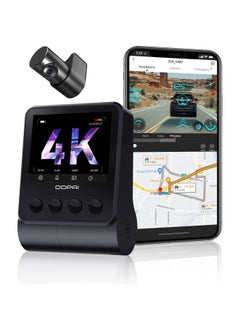 4K Dash Cam Front and Rear, Built-in GPS WIFI, 2160P Front, 1080P Rear Daul Dash Camera for Cars, Sony IMX415 Sensor, Super Night Vision, Dual Storage Design, 24H Parking Mode, G-Sensor, Z50-GPS