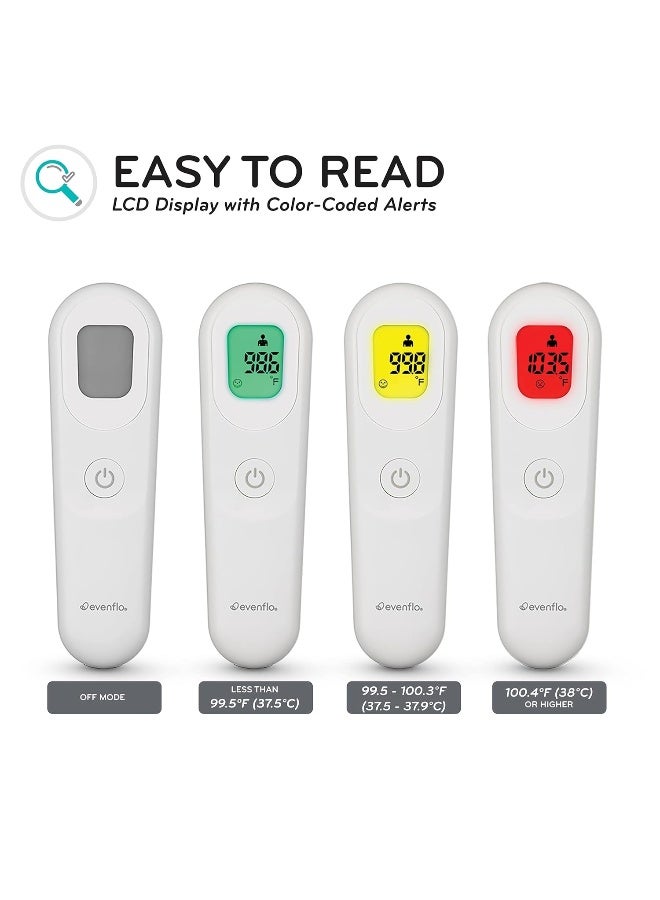 evenflo Preciseread Touchless Forehead Thermometer For Adults, Children, Babies, Food And Liquids – Accurate, Fast, No Contact, With Color-Coded Results - Image 5