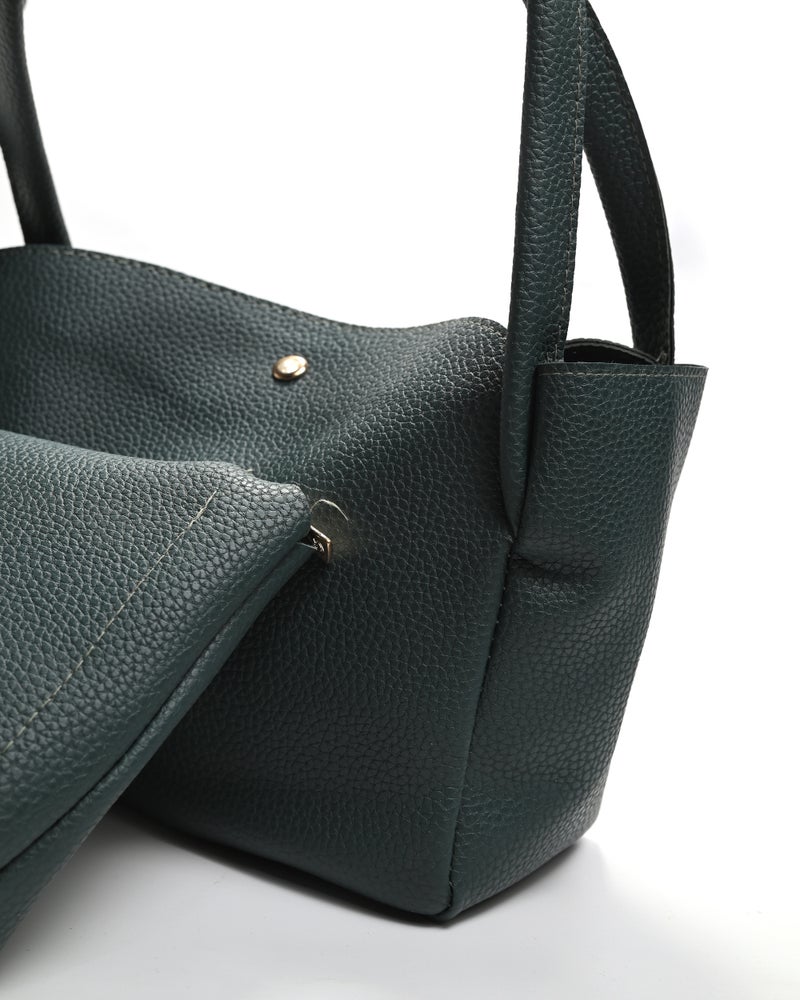 شنطة صغيرة جلد عصرية بمقبض مزدوج - Image 2