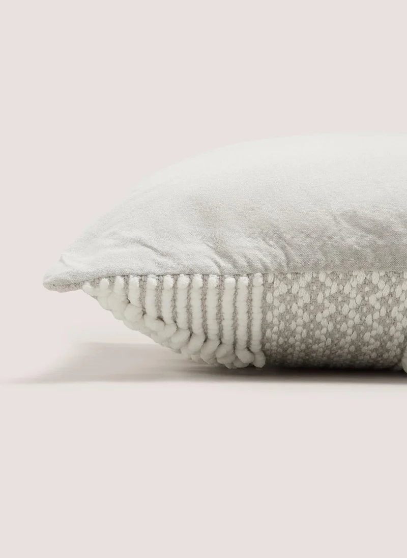 Matalan Grey Bobble Woven Cushion
