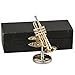 Dselvgvu Miniature Trumpet with Stand and Case Brass Mini Musical Instrument Trumpet Replica Collectible Figurines Dollhouse Accessories Model Home Decoration Display Ornament 236x079 - Image 3
