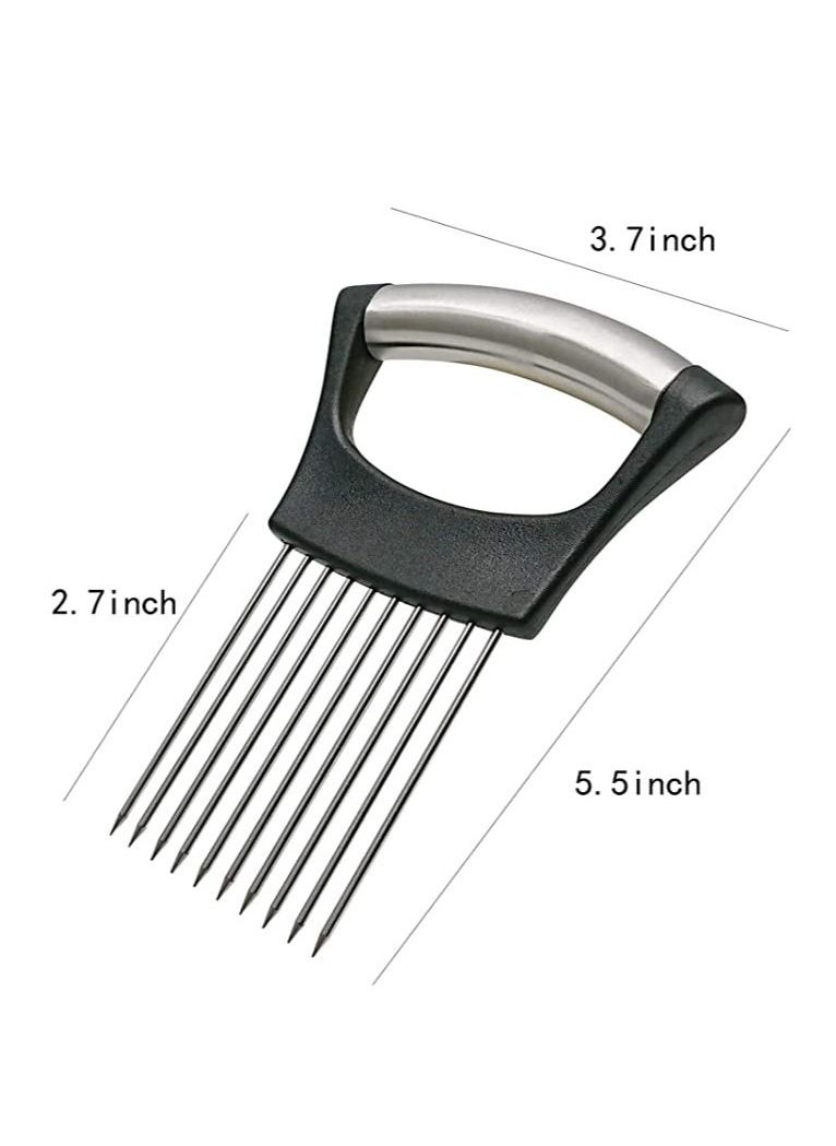Generic - Stainless Steel Onion Holder for Slicing Onion Cutter for Slicing and Storage of Onions Avocados Eggs and Other Vegetables - Image 1