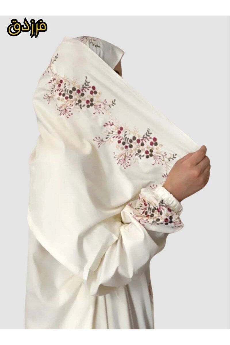 Women's prayer sheet in off-white, wide and comfortable, cool material Excellent (Mard) - Image 2
