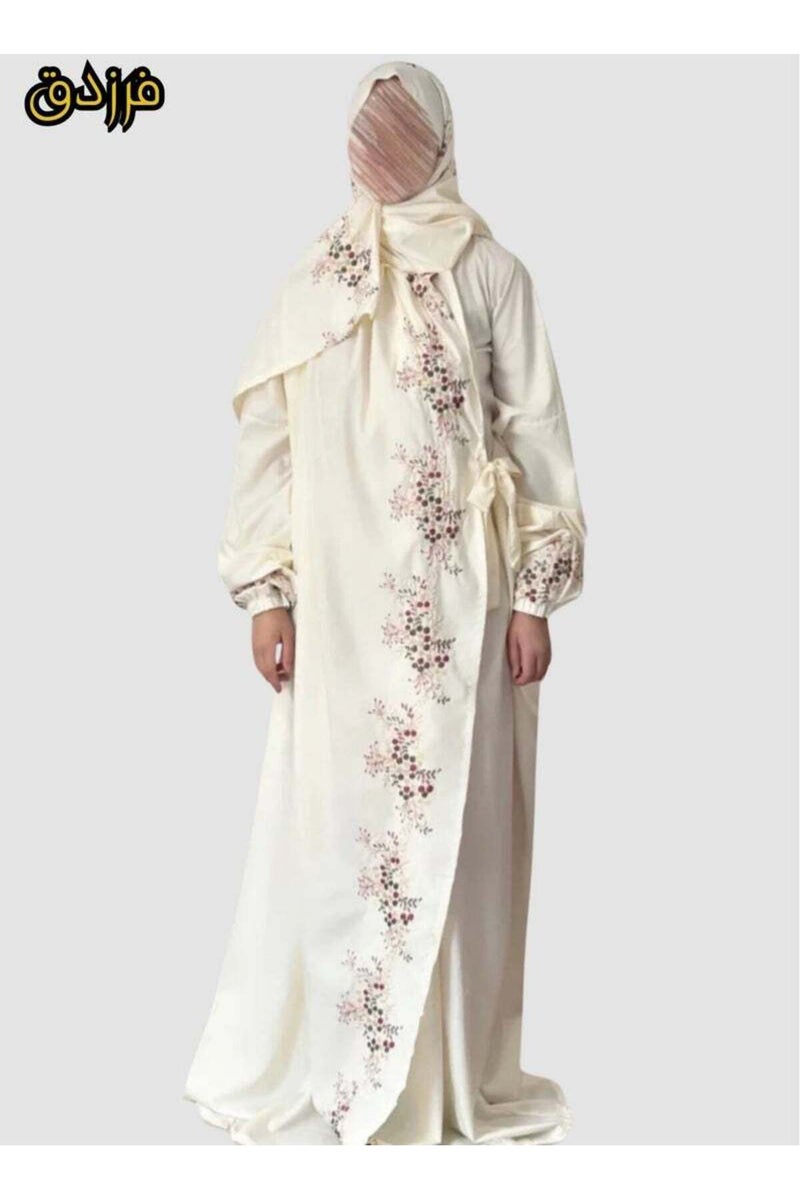 Women's prayer sheet in off-white, wide and comfortable, cool material Excellent (Mard) - Image 1