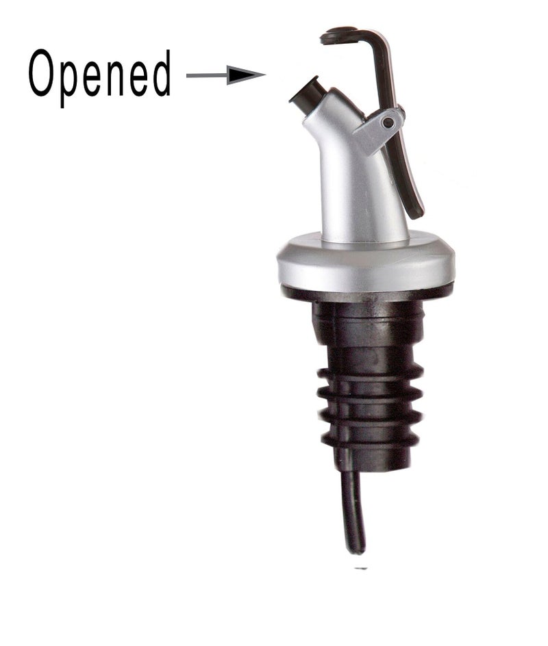 Cuisinox Cruet Oil and Vinegar Bottles Set with Dripless Spouts and Wire Caddy, French Labels - 6 oz each - Image 4