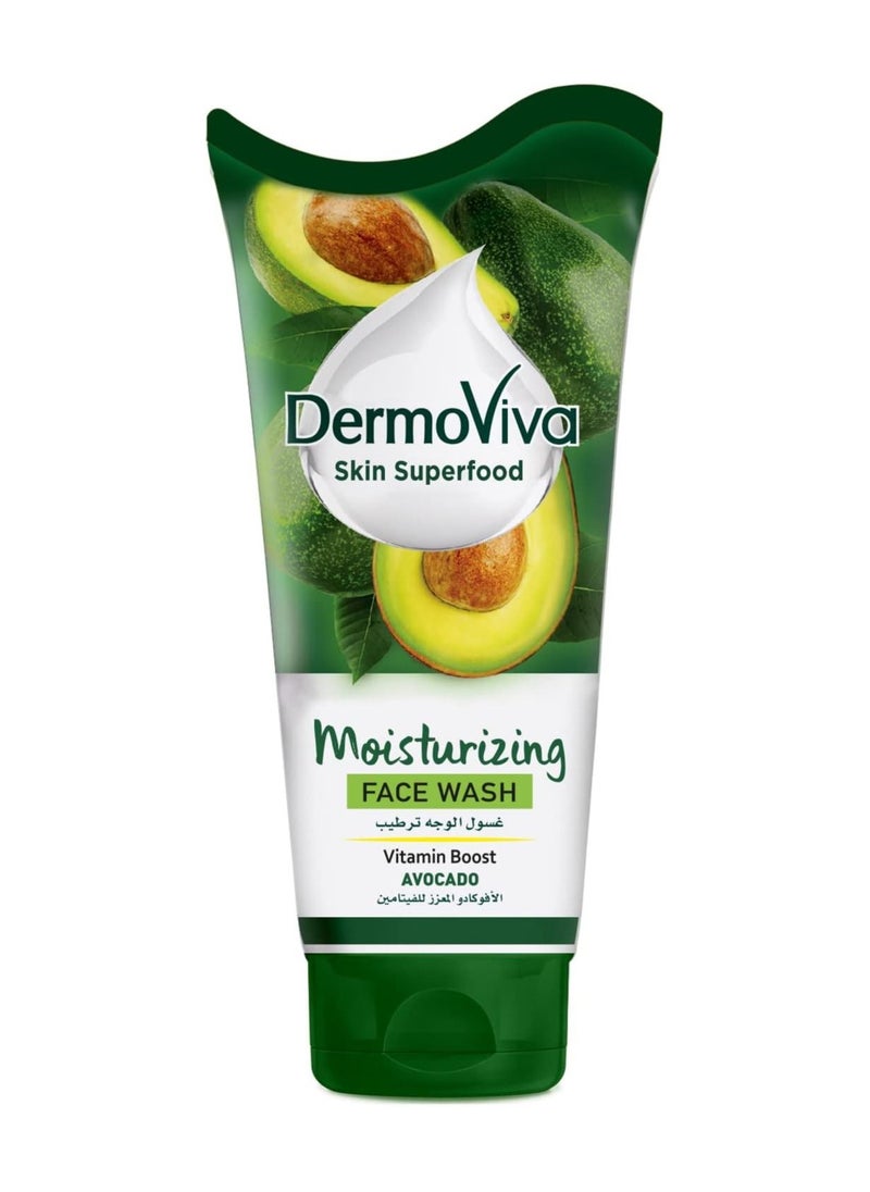 DermoViva Moisturizing Vitamin Boost Avocado Face Wash - 150 ml 