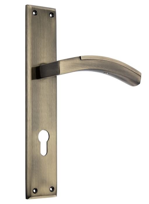 DUKE قفل باب دوار أسطواني مزدوج 60 مم بتشطيب نحاسي عتيق 10 بوصة من ديوك مع 3 مفاتيح نحاسية لقفل الباب للمنزل وغرفة المعيشة والفندق - Image 3