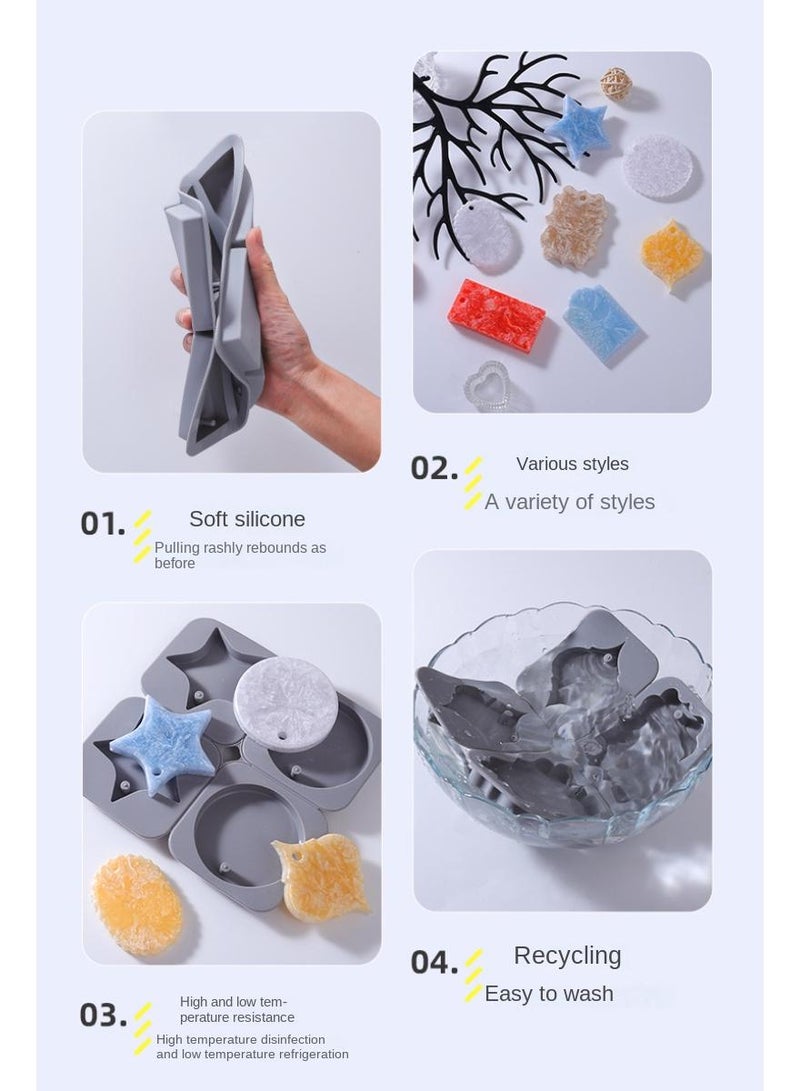Silicone Soap Moulds,Cavity Rectangle DIY Moulds for Soap Candle Dropping Adhesive Pendant Mould - Image 2