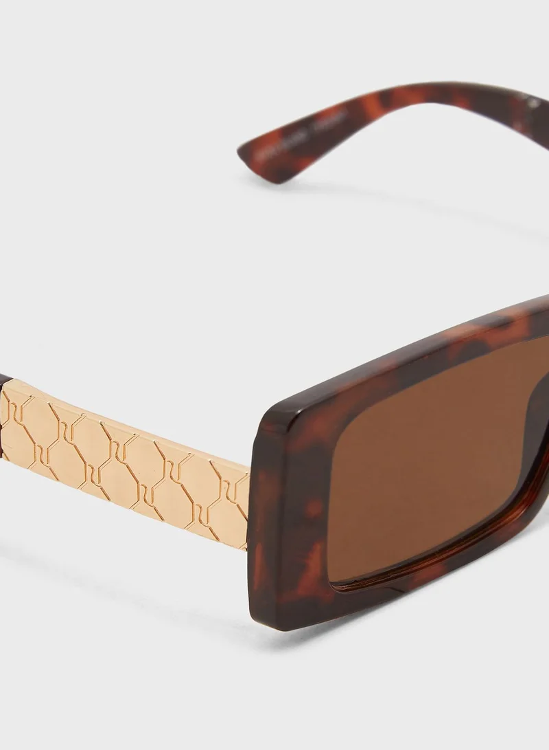 RIVER ISLAND Classic Square Sunglasses