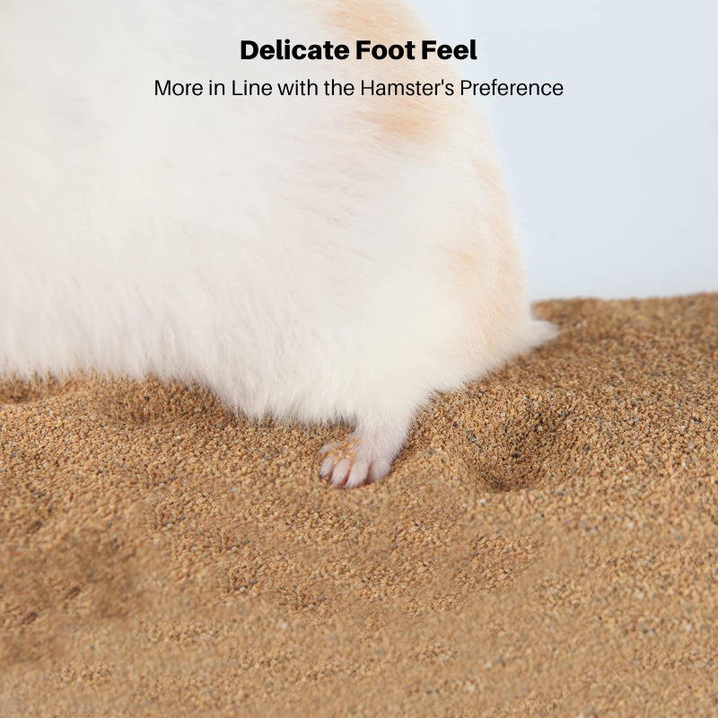 BUCATSTATE Hamster Bath Sand with Pour Spout, 6.6LB Desert Bath Sand | No-Dust Potty Litter Calcium-Free Sand for Hamster Chinchillas Gerbil Mice Degu or Other Small Pets (Fine Sand) - Image 3