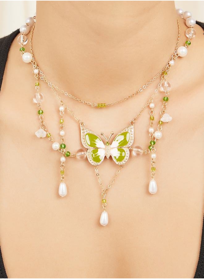 Styli - Butterfly Layered Necklace - Image 1