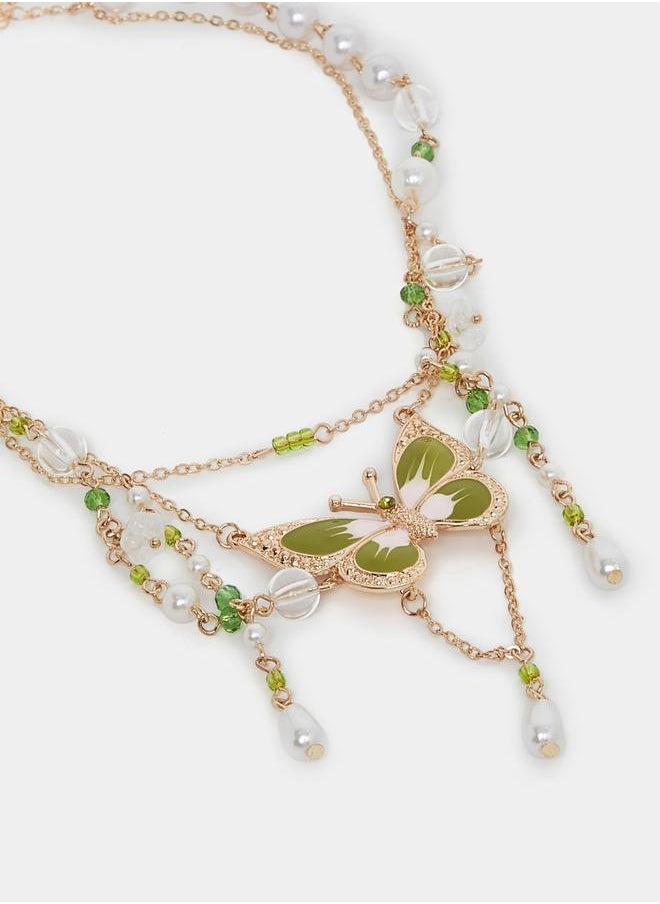 Styli - Butterfly Layered Necklace - Image 1