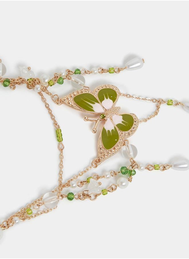 Styli - Butterfly Layered Necklace - Image 1