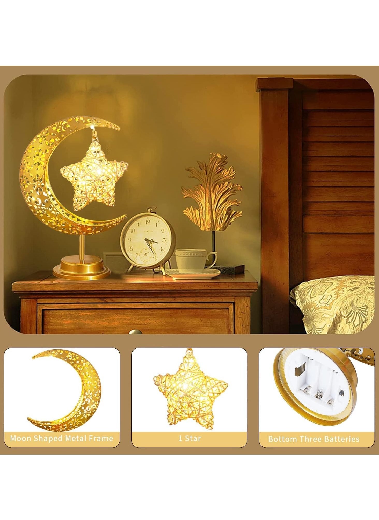 Ramadan Decorations LED Decorative Light Moon Star Table Lamp, Cordless Ramadan Moon Shape Desk Lamp, Bedside Table Night Light for Bedroom Dining Living Room Party Nursery Office Decor - https://f.nooncdn.com/p/pzsku/Z042FF0B1452EBF8E8066Z/45/_/1739506451/dcdce377-85ae-4429-817f-3f141d6aa8af.jpg?width=original