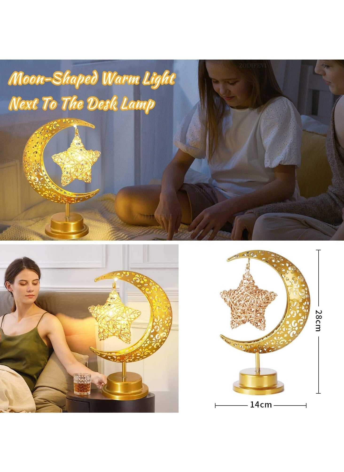 Ramadan Decorations LED Decorative Light Moon Star Table Lamp, Cordless Ramadan Moon Shape Desk Lamp, Bedside Table Night Light for Bedroom Dining Living Room Party Nursery Office Decor - https://f.nooncdn.com/p/pzsku/Z042FF0B1452EBF8E8066Z/45/_/1739506562/ee85de6e-b6fb-4d8b-be54-e1532c0b8b16.jpg?width=original