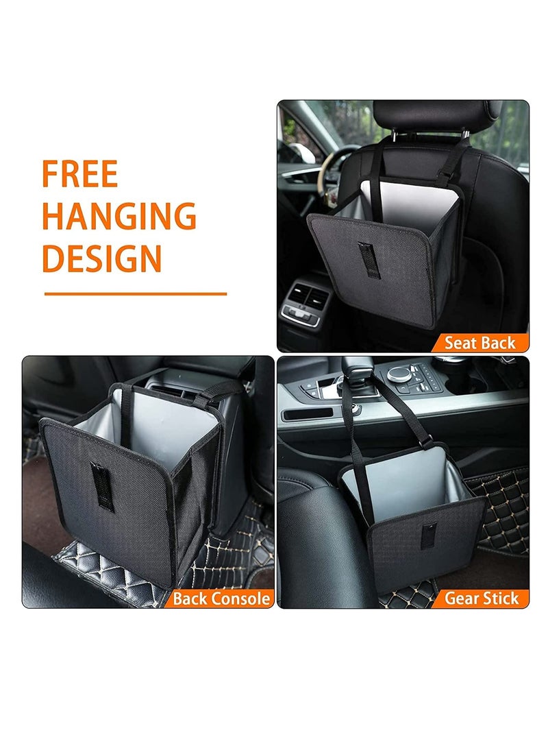 KASTWAVE Hanging Car Trash Bag Can Premium Waterproof Litter Garbage Bag Organizer 1.85 Gallon Capacity Black - Image 3