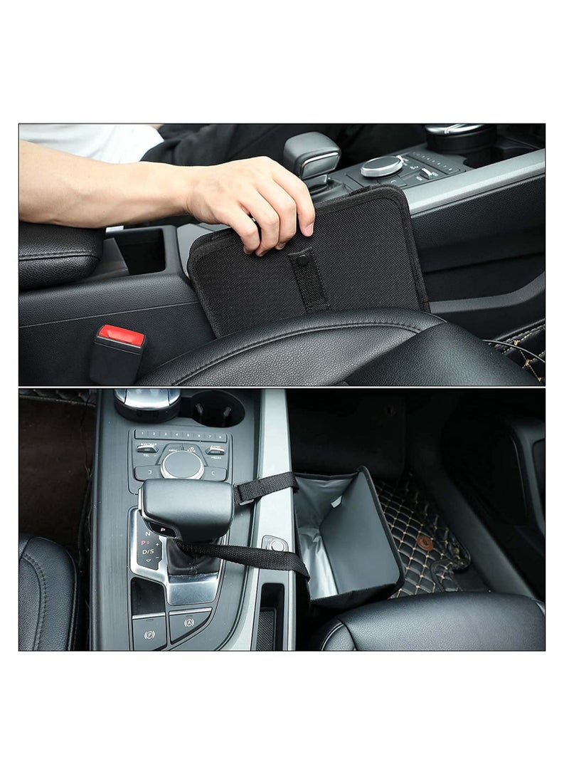 KASTWAVE Hanging Car Trash Bag Can Premium Waterproof Litter Garbage Bag Organizer 1.85 Gallon Capacity Black - Image 4