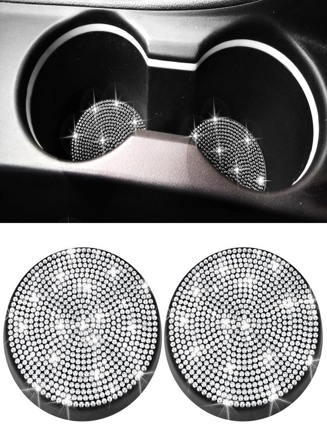 BFXM 2 PCS Car Cup Coasters, Universal Cup Holder Coaster for Car Interior Accessories, Bling CupHolders Insert for Women Non-Slip Silicone Car Cup Holder Coasters for Jeep Hyundai Kia Toyota Subaru - Image 1