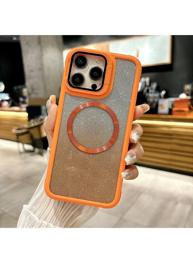 erorex Case For iPhone 12 Pro MaX CD-grain Gradient Glitter Magsafe Acrylic Hybrid TPU Phone Case - Image 1